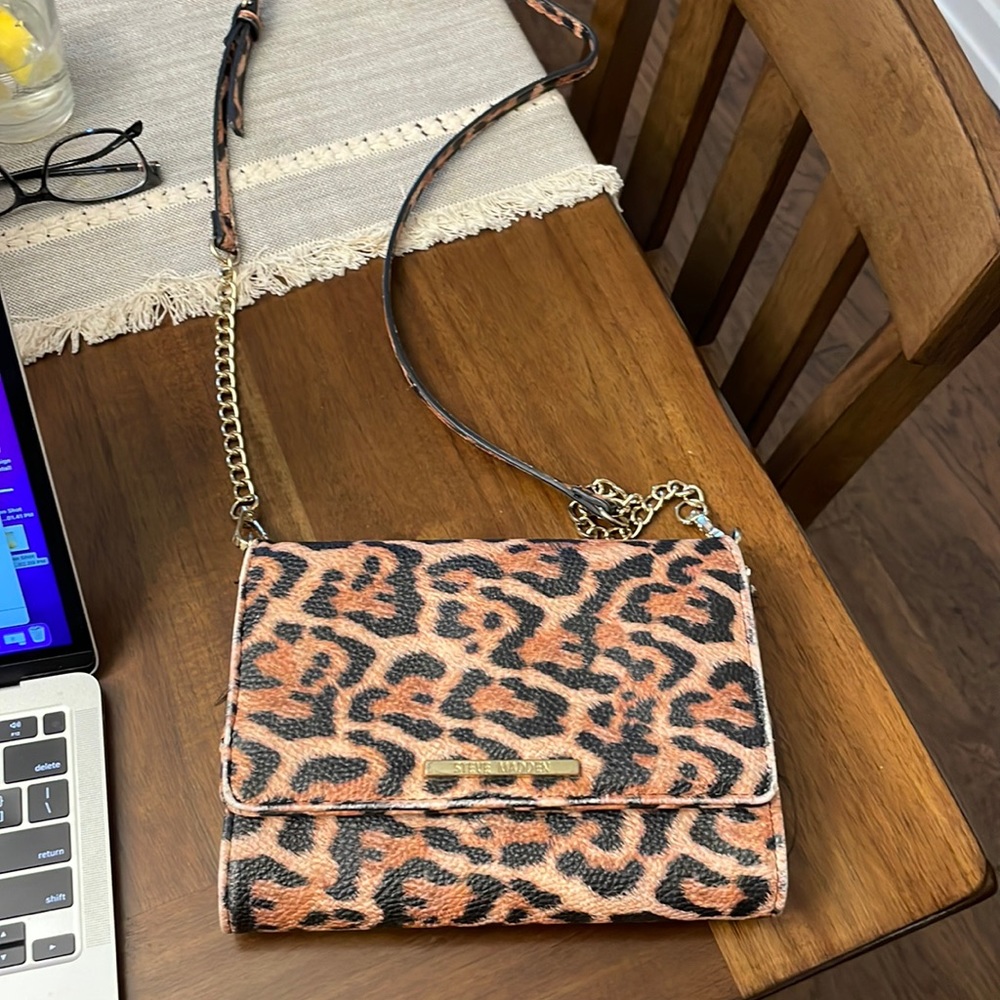 Steve Madden crossbody cheetah satchel
